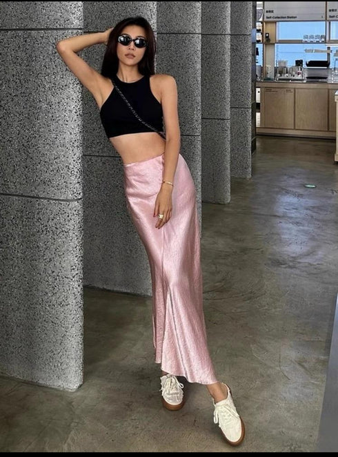 Satin A-Line Skirts